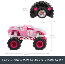 هوت ويلز مونستر تراكس سيارة باربي تحكم عن بعد بمقياس 1:24 Hot Wheels Monster Trucks Barbie R/C Vehicle 1:24 Scale