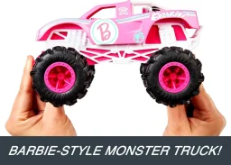 هوت ويلز مونستر تراكس سيارة باربي تحكم عن بعد بمقياس 1:24 Hot Wheels Monster Trucks Barbie R/C Vehicle 1:24 Scale