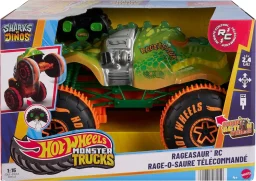 هوت ويلز مونستر تراكس سيارة ريجاساور تحكم عن بعد بمقياس 1:15 Hot Wheels Monster Trucks Rageasaur R/C Vehicle 1:15 Scale