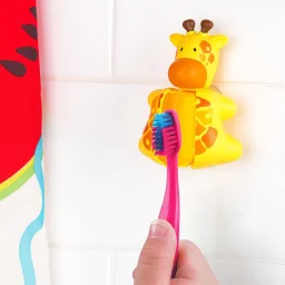 فليبر عبوة كومبو غطاء فرشاة أسنان وفرشاة أسنان حيوان مرح - زرافة Flipper Fun Animal Toothbrush Cover & Toothbrush Combo Pack - Giraffe