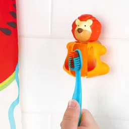 فليبر عبوة كومبو غطاء فرشاة أسنان وفرشاة أسنان حيوان مرح - أسد Flipper Fun Animal Toothbrush Cover & Toothbrush Combo Pack - Lion