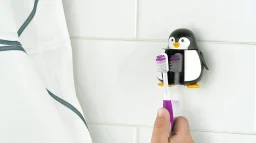 فليبر عبوة كومبو غطاء فرشاة أسنان وفرشاة أسنان حيوان مرح - بطريق Flipper Fun Animal Toothbrush Cover & Toothbrush Combo Pack - Penguin