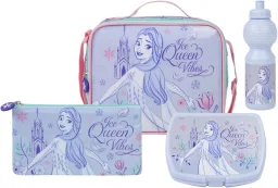 ديزني فروزن أجواء ملكة الثلج طقم حقيبة بعجلات 5 في 1 مقاس 18 بوصة - Bts265In1T01-18 Disney Frozen Ice Queen Vibes 5 In 1 Trolley Set 18" - Bts265In1T01-18