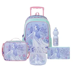 ديزني فروزن أجواء ملكة الثلج طقم حقيبة بعجلات 5 في 1 مقاس 18 بوصة - Bts265In1T01-18 Disney Frozen Ice Queen Vibes 5 In 1 Trolley Set 18" - Bts265In1T01-18