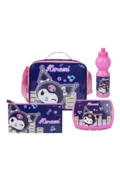 سانريو كورومي تحقق من الإيقاع طقم حقيبة بعجلات 5 في 1 مقاس 18 بوصة - Bts265In1T09-18 Sanrio Kuromi Check The Beat 5 In 1 Trolley Set 18" - Bts265In1T09-18