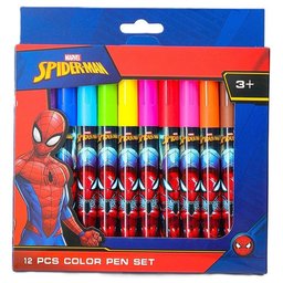 مارفل سبايدرمان بلا حدود طقم أقلام تحديد من 12 قطعة - Tbt25Reg157 Marvel Spider-Man Beyond Limits Marker Pen 12Pc Set - Tbt25Reg157