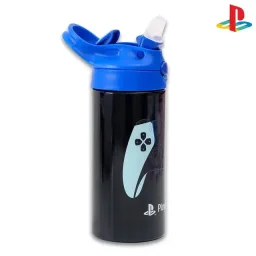 سوني بلايستيشن وحدات التحكم قارورة ماء بلاستيكية مع حزام بسعة 400 مل - Tbt25Playstation08 Sony Playstation Controllers Plastic Water Bottle With Strap 400Ml - Tbt25Playstation08
