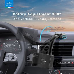 بريف حامل هاتف سيارة قابل للطي للوحة القيادة وشاشة LCD - أسود (BHL-53) Brave Foldable Car Phone Holder for Dashboard & LCD Display - Black (BHL-53)
