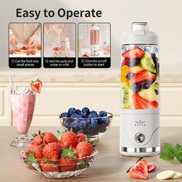 بريف Blendo خلاط محمول 650 مل بسرعة 20,000 دورة في الدقيقة - أبيض (BBL-01WH) Brave Blendo 650ml Portable Blender 20,000 RPM - White (BBL-01WH)