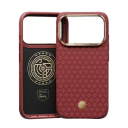 بينكس ArmorGrid Air C1 600D كفر من الكيفلار لـ ايفون 18 Pro Max / 17 Pro Max - أحمر ساوي Benks ArmorGrid Air C1 600D Kevlar Case for iPhone 18 Pro Max / 17 Pro Max - Sawy Red