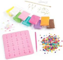 ميك إت ريل مجموعة صنع مجوهرات بحليات الصلصال Make It Real Clay Charm DIY Jewelry Kit