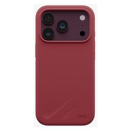 يونيك لينو ماج كليك حافظة هجينة لآيفون 18 برو (6.3 بوصة) - أحمر توت بري UNIQ Lino Magnetic Hybrid Case for iPhone 18 Pro - Cranberry Red