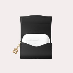 يونيك Coehl Mirelle كفر محفظة لـ ايربودز Pro - أسود أبنوسي UNIQ COEHL Mirelle Wallet Case with Magnetic Flap for AirPods Pro / Pro 2 / Pro 3 - Ebony
