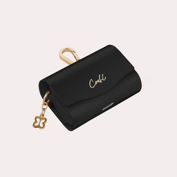 يونيك Coehl Mirelle كفر محفظة لـ ايربودز Pro - أسود أبنوسي UNIQ COEHL Mirelle Wallet Case with Magnetic Flap for AirPods Pro / Pro 2 / Pro 3 - Ebony