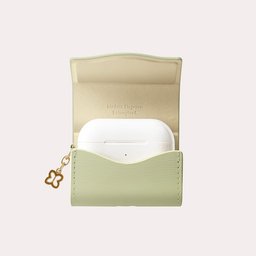 يونيك Coehl Mirelle كفر محفظة لـ ايربودز Pro - أخضر كتاني UNIQ COEHL Mirelle Wallet Case with Magnetic Flap for AirPods Pro / Pro 2 / Pro 3 - Lint Green