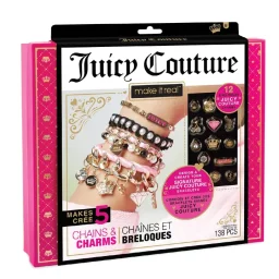 ميك إت ريل جوسي كوتور أساور سلسلة ذهبية عريضة - حروف Make It Real Juicy Couture Gold Bold Chain Bracelets - Letters