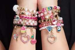 ميك إت ريل جوسي كوتور أساور وردية وثمينة Make It Real Juicy Couture Pink And Precious Bracelets
