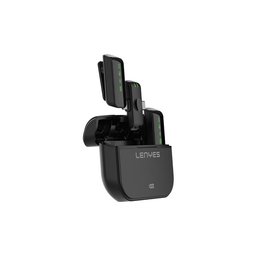 لينيس LM203 ميكروفون لافالير لاسلكي بمشبك وموصلين مع علبة شحن Lenyes LM203 Dual-Connector Wireless Lavalier Microphone with Charging Case