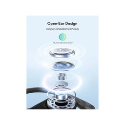 راف باور RP-BH1016 OpenRun Air2 سماعات أذن مفتوحة لاسلكية بالكامل - أسود RAVPower RP-BH1016 OpenRun Air2 Open-Ear True Wireless Earbuds - Black
