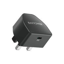 راف باور RP-PC1041 شاحن حائط USB-C PD بقدرة 20 واط - أسود RAVPower RP-PC1041 20W USB-C PD Wall Charger - Black