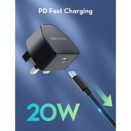 راف باور RP-PC1041 شاحن حائط USB-C PD بقدرة 20 واط - أسود RAVPower RP-PC1041 20W USB-C PD Wall Charger - Black