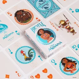 أوراق لعب بايسيكل - موانا ديزني | ورق لعب قياسي برسومات توضيحية | 52 ورقة Bicycle Playing Cards - Disney Moana | Illustrated Standard Deck | 52 Cards