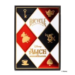 أوراق لعب بايسيكل - أليس في بلاد العجائب ديزني | ورق لعب قياسي برسومات توضيحية | 52 ورقة Bicycle Playing Cards - Disney Alice in Wonderland | Illustrated Standard Deck | 52 Cards