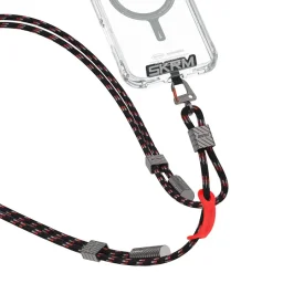 سكينارما داينو في إي 2 في 1 حبل وكابل شحن سي إلى سي - أوبسيديان Skinarma DYNO VE 2-IN-1 Lanyard And Charging Cable C To C - Obsidian