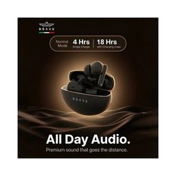 بريف Sonic Pro سماعات أذن لاسلكية بالكامل ببلوتوث 6.0 - أسود (E-37) Brave Sonic Pro True Wireless Earbuds Bluetooth 6.0 - Black (E-37)
