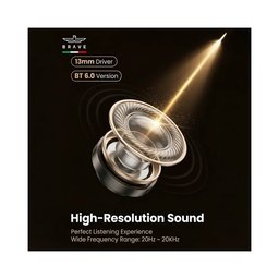 بريف Sonic Pro سماعات أذن لاسلكية بالكامل ببلوتوث 6.0 - أسود (E-37) Brave Sonic Pro True Wireless Earbuds Bluetooth 6.0 - Black (E-37)