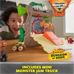 سبين ماستر (مونستر جام) دراغون دنجون أوف دوم مجموعة لعب ميني جامز Spin Master (Monster Jam) Dragon Dungeon Of Doom Playset Mini Jams