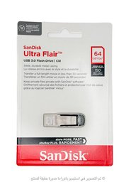 فلاش ميموري SanDisk Ultra Flair USB 3.0 بسرعة 150MB/s - 64GB SanDisk Ultra Flair USB 3.0 150MB/s 64GB USB Flash Drive