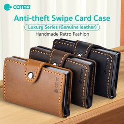 COTECi OT-014 محفظة بطاقات جلد طبيعي مانعة للنسخ RFID COTECi OT-014 Wallet