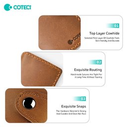 COTECi OT-014 محفظة بطاقات جلد طبيعي مانعة للنسخ RFID COTECi OT-014 Wallet