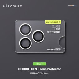 واقي عدسة كاميرا هلوشور GEORDI GEN II إطار ألمنيوم مع زجاج مقسى 9H+ iPhone 17 Pro / 17 Pro Max HaloSure GEORDI GEN II 9H+ iPhone 17 Pro 17 Pro Max Screen Protector