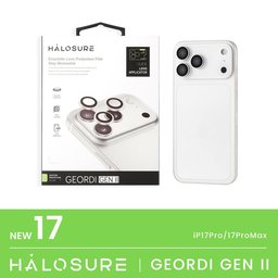 واقي عدسة كاميرا هلوشور GEORDI GEN II إطار ألمنيوم مع زجاج مقسى 9H+ iPhone 17 Pro / 17 Pro Max HaloSure GEORDI GEN II 9H+ iPhone 17 Pro 17 Pro Max Screen Protector