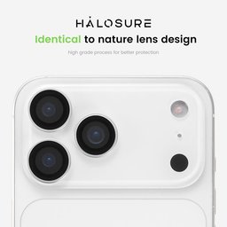 واقي عدسة كاميرا هلوشور GEORDI GEN II إطار ألمنيوم مع زجاج مقسى 9H+ iPhone 17 Pro / 17 Pro Max HaloSure GEORDI GEN II 9H+ iPhone 17 Pro 17 Pro Max Screen Protector