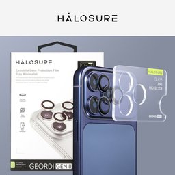 واقي عدسة كاميرا هلوشور GEORDI GEN II إطار ألمنيوم مع زجاج مقسى 9H+ iPhone 17 Pro / 17 Pro Max HaloSure GEORDI GEN II 9H+ iPhone 17 Pro 17 Pro Max Screen Protector