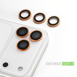 واقي عدسة كاميرا هلوشور GEORDI GEN II إطار ألمنيوم مع زجاج مقسى 9H+ iPhone 17 Pro / 17 Pro Max HaloSure GEORDI GEN II 9H+ iPhone 17 Pro 17 Pro Max Screen Protector