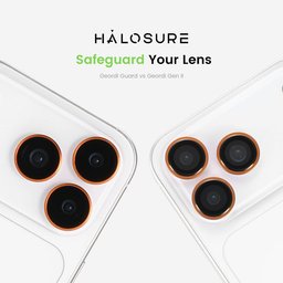 واقي عدسة كاميرا هلوشور GEORDI GEN II إطار ألمنيوم مع زجاج مقسى 9H+ iPhone 17 Pro / 17 Pro Max HaloSure GEORDI GEN II 9H+ iPhone 17 Pro 17 Pro Max Screen Protector