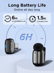 ميكروفون بويا Mini 17 لاسلكي USB-C - أصغر ميكروفون في العالم BOYA Mini 17 Microphone