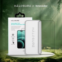 لاصق اصلي من هلوشور 2.5D لجهاز ايفون 13 برو ماكس / 14 بلس حماية كاملة مقاوم للكسر HaloSure 2.5D iPhone 13 Pro Max 14 Plus Screen Protector