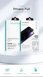 لاصق اصلي مظلل من هلوشور 2.5D لجهاز ايفون 14 برو ماكس حماية كاملة مقاوم للكسر HaloSure Privacy Screen Protector iPhone 14 Pro Max