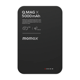 باور بانك Momax Q.Mag X لاسلكي مغناطيسي MagSafe نحيف بسعة 5000mAh وشحن 15W Momax Q.Mag X 5000mAh 15W Power Bank