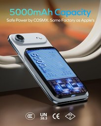 باور بانك Momax Q.Mag X لاسلكي مغناطيسي MagSafe نحيف بسعة 5000mAh وشحن 15W Momax Q.Mag X 5000mAh 15W Power Bank