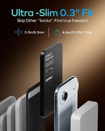 باور بانك Momax Q.Mag X لاسلكي مغناطيسي MagSafe نحيف بسعة 5000mAh وشحن 15W Momax Q.Mag X 5000mAh 15W Power Bank