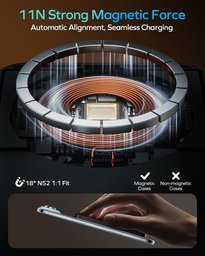 باور بانك Momax Q.Mag X لاسلكي مغناطيسي MagSafe نحيف بسعة 5000mAh وشحن 15W Momax Q.Mag X 5000mAh 15W Power Bank