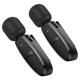 مايكروفون لاسلكي hoco L15 Crystal لاقط رقمي iP + Type-C مع عزل الضوضاء hoco L15 Crystal Wireless Microphone