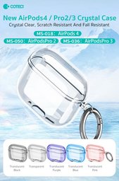 COTECi AirPods Pro 3 كفر حماية شفاف كريستالي COTECi MS-036 (AP92) Case