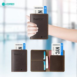 COTECi 14054 محفظة جواز سفر جلد طبيعي نحيفة COTECi 14054 Passport Holder